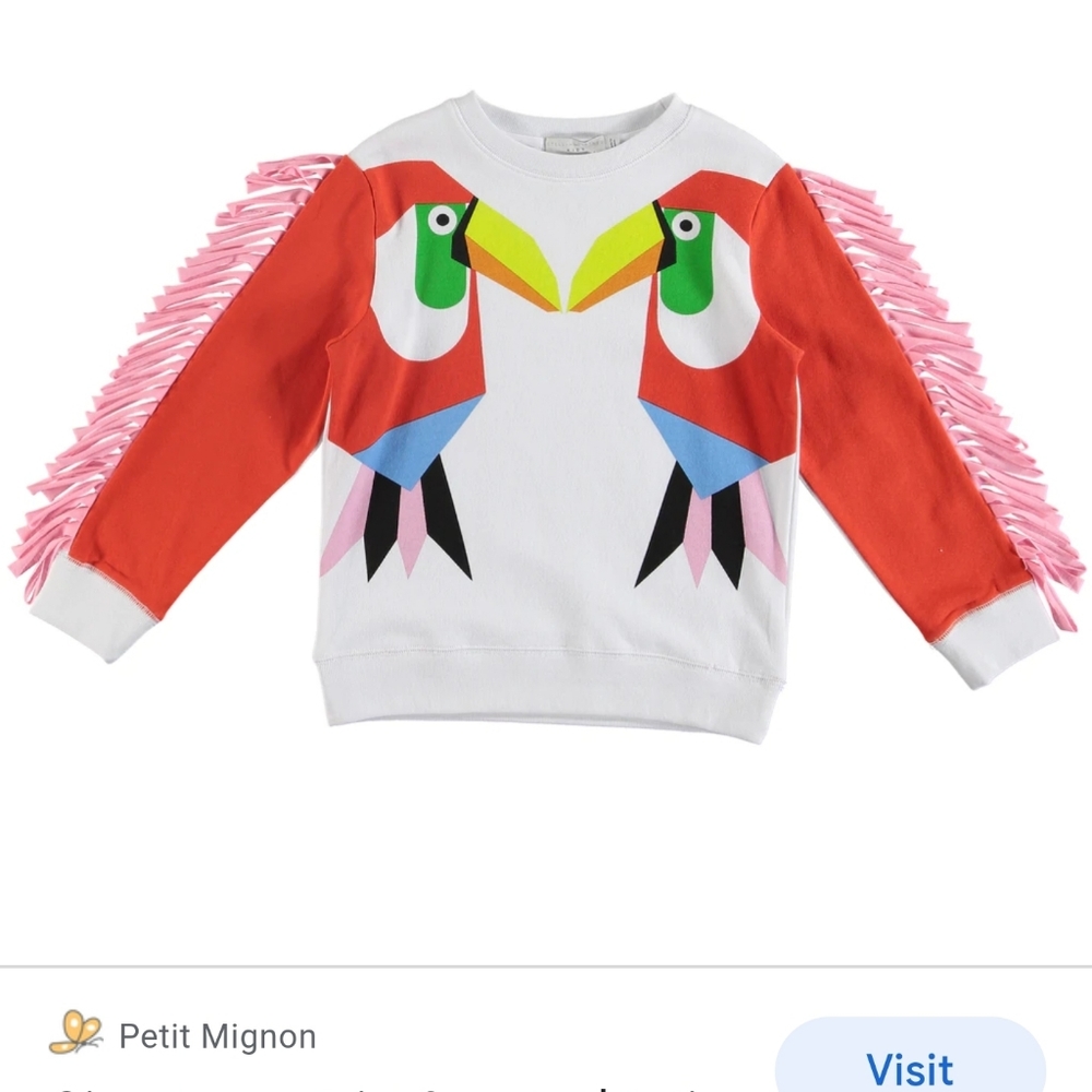 Stella McCartney kid toucan sweater sz12